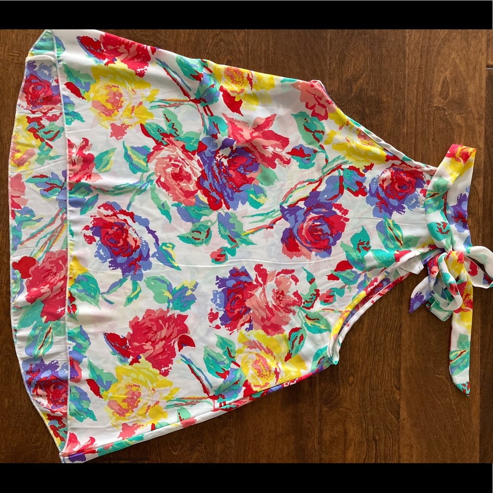 Floral Neck Tie Blouse